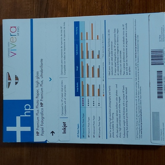 HP Premium Plus Photo Paper Inkjet High Gloss 8.5 x 11” 50 Sheets - Picture 2 of 4